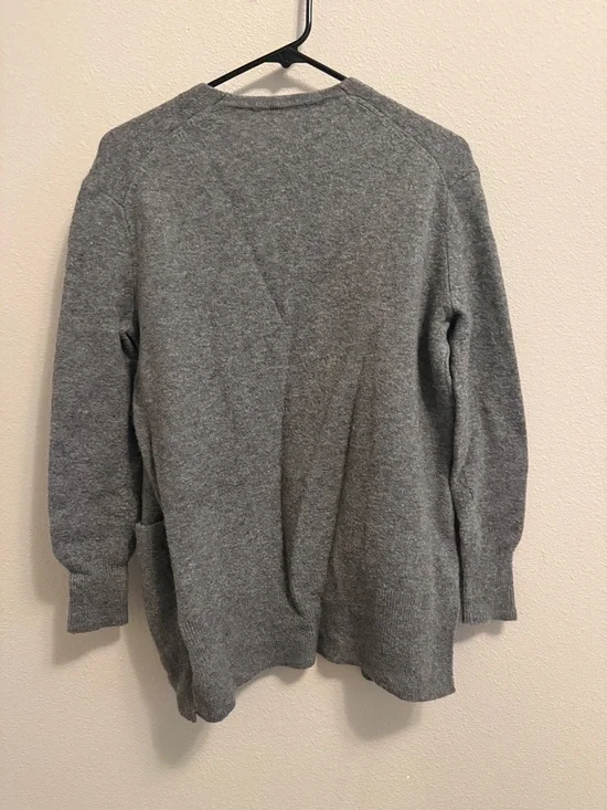 Madewell Gray Open-Front Pocket Cardigan Sweater - Wool Blend - Picture 5 of 5